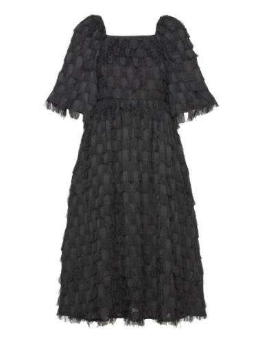 Yasdio 2/4 Midi Dress Knelang Kjole Black YAS