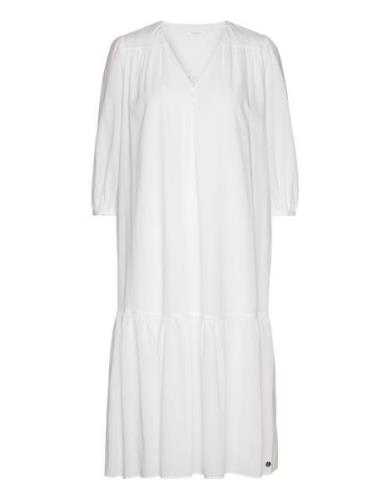 Annaba Long Chiffon Dress Knelang Kjole White Tamaris Apparel