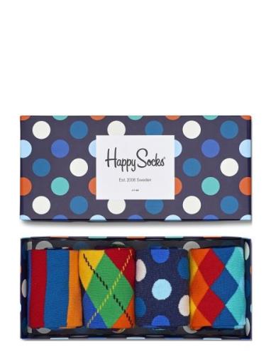 4-Pack Multi-Color Socks Gift Set Underwear Socks Regular Socks Multi/...