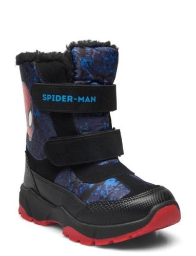 Spiderman Snowboot Vinterstøvletter Med Borrelås Black Spider-man