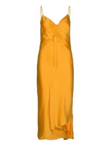 Alexia Dress Knelang Kjole Yellow AllSaints