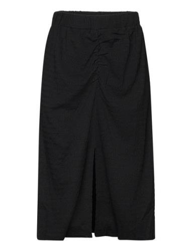 Pippi Slim Skirt Knelangt Skjørt Black Noella