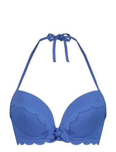 Scallop Pp Swimwear Bikinis Bikini Tops Wired Bikinitops Blue Hunkemöl...