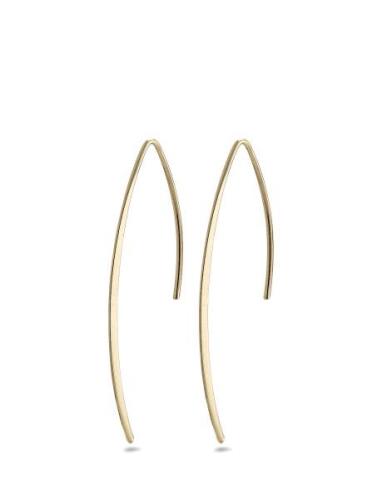 Agatha Recycled Earrings Gold-Plated Øredobber Smykker Gold Pilgrim