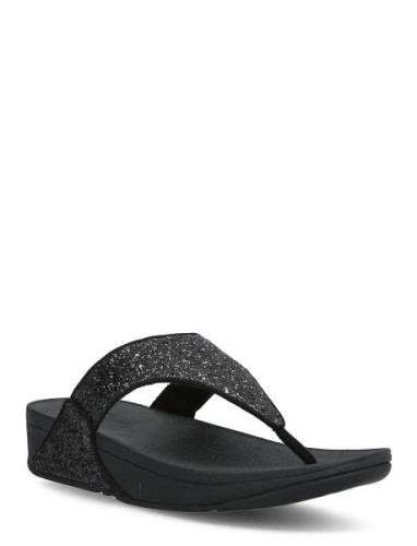 Lulu Glitter Toe-Thongs Flate Sandaler Black FitFlop