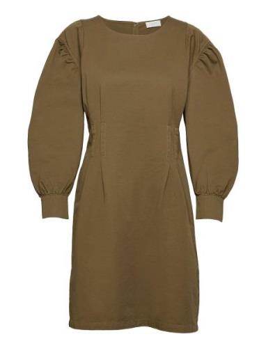 Merle Dress Knelang Kjole Khaki Green NORR