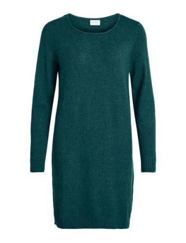 Viril L/S Knit Dress - Noos Knelang Kjole Green Vila