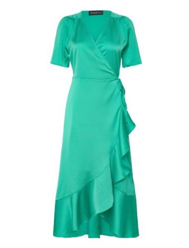 Slkarven Dress Knelang Kjole Green Soaked In Luxury