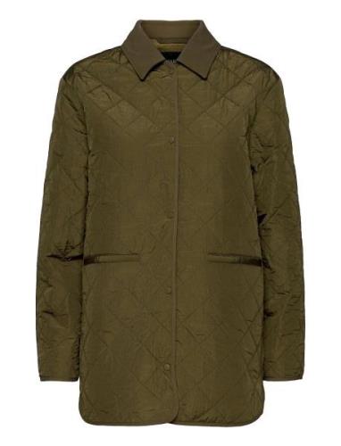 Slumina Jacket Vattert Jakke Khaki Green Soaked In Luxury