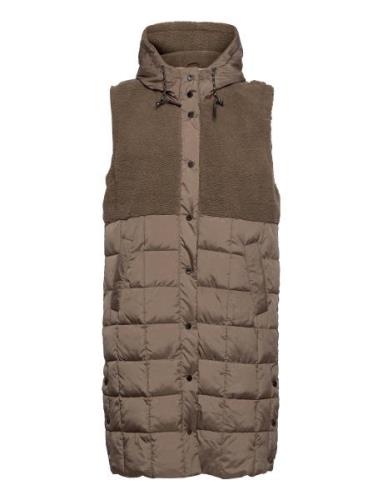 Fqolga-Wa-Hood Vests Padded Vests Brown FREE/QUENT