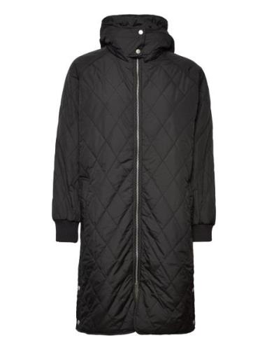 Ektraiw Hood Coat Vattert Jakke Black InWear