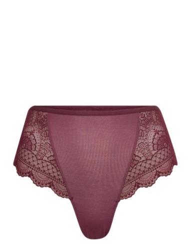 Highwaist-String Lingerie Panties High Waisted Panties Purple Schiesse...