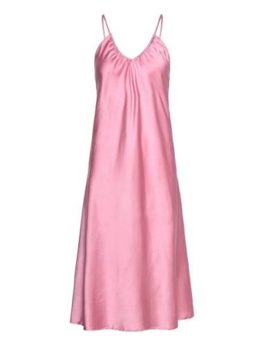 Dress Augusta Knelang Kjole Pink Lindex
