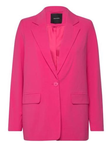 Vmcarmen Ls Loose Blazer Noos Blazers Single Breasted Blazers Pink Ver...