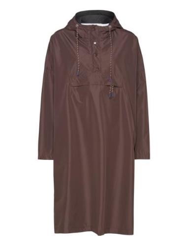 Solid Rain Poncho Outerwear Rainwear Rain Coats Brown Becksöndergaard