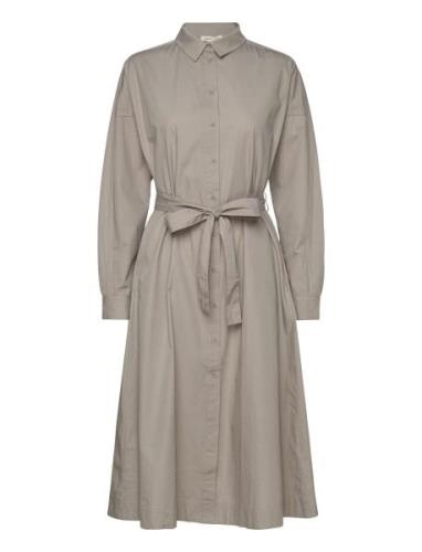 Esellinor Ls Midi Shirt Dress Knelang Kjole Grey Esme Studios