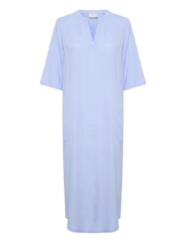 Kamilia Kaftan Dress Knelang Kjole Blue Kaffe