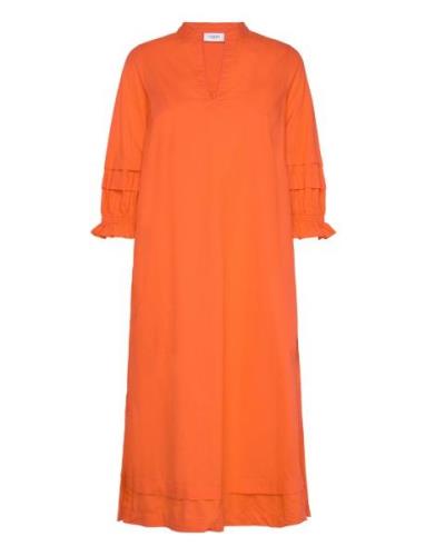 Drewsz Dress Knelang Kjole Orange Saint Tropez
