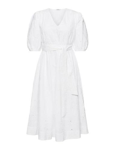 Dresses Light Woven Knelang Kjole White Esprit Casual