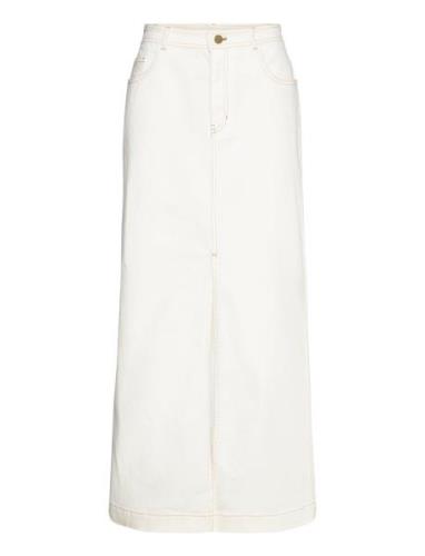 Classic Jeans Skirt Langt Skjørt White H2O Fagerholt