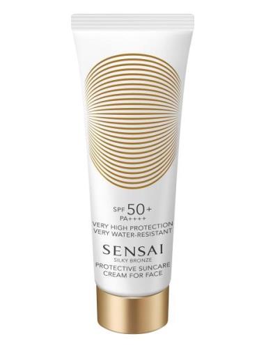 Silky Bronze Protective Cream Face Spf50+ Solkrem Ansikt Nude SENSAI