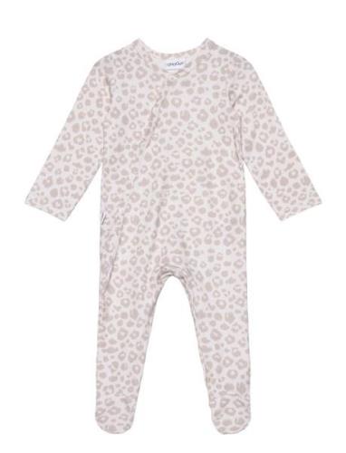 Baby Print Full Bodysuit Langermet Bodysuit Grey Gugguu