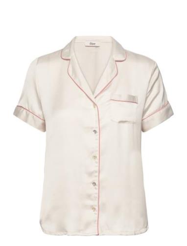 Gia Shirt Pyjama Top Topp Cream Etam