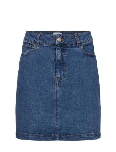 Nululu Short Denim Skirt Kort Skjørt Blue Nümph