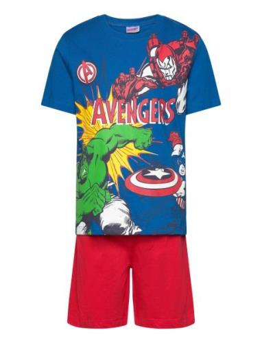 Pyjama Pyjamas Sett Blue Marvel