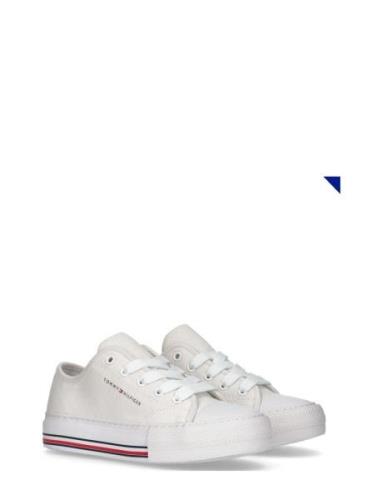 Low Cut Lace-Up Sneaker Lave Sneakers White Tommy Hilfiger