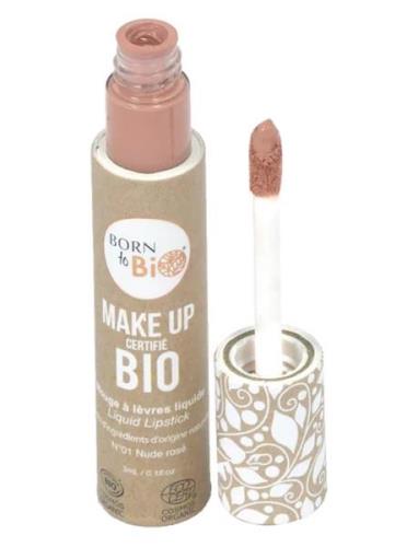 Born To Bio Organic Liquid Lipstick Lipgloss Sminke Pink Born To Bio