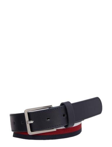 Elasticated Leather Belt Belte Multi/patterned Tommy Hilfiger