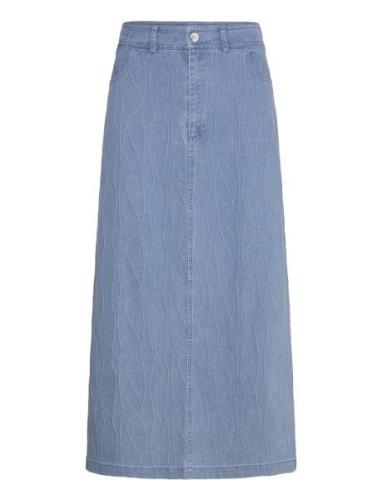 Alfiers Skirt Langt Skjørt Blue Résumé