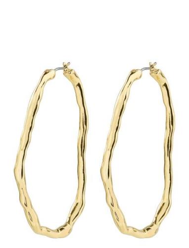 Light Recycled Large Hoops Accessories Jewellery Earrings Hoops Gold P...