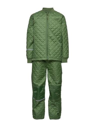 Basic Thermal Set -Solid Outerwear Thermo Outerwear Thermo Sets Green ...