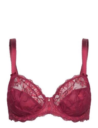 Aubree Uw Side Support Bra Lingerie Bras & Tops Wired Bras Burgundy Fa...