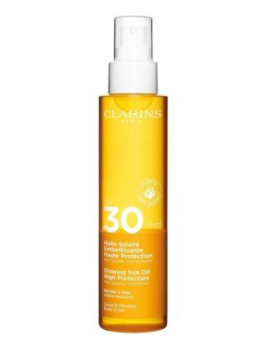 Glowing Sun Oil High Protection Spf30 Body & Hair Solkrem Kropp Nude C...