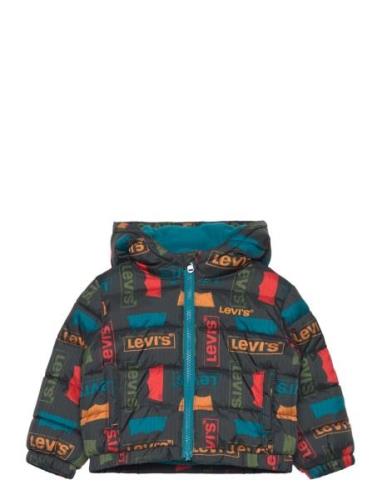 Levi's® Core Printed Puffer Jacket Fôret Jakke Blue Levi's