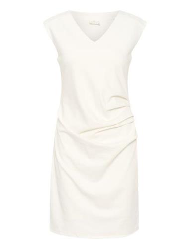 Kaindia V-Neck Dress Kort Kjole White Kaffe