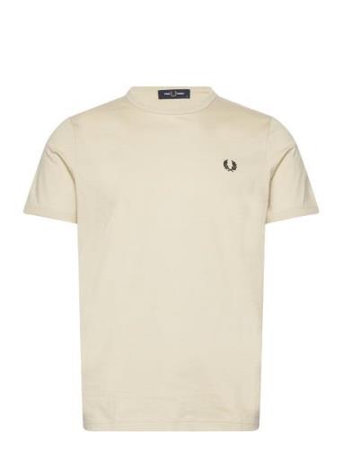 Ringer T-Shirt Tops T-shirts Short-sleeved Cream Fred Perry