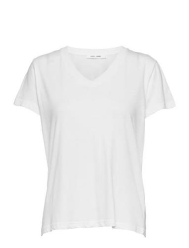 Solly V-N T-Shirt 205 Tops T-shirts & Tops Short-sleeved White Samsøe ...