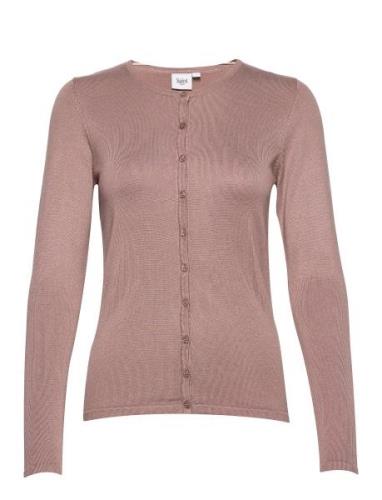 A8661, Milasz R-Neck Cardigan Tops Knitwear Cardigans Pink Saint Trope...