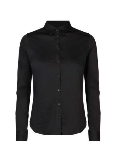 Mmtina Jersey Shirt Tops Shirts Long-sleeved Black MOS MOSH