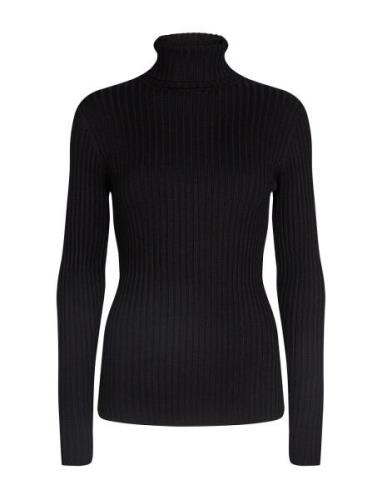 Sc-Dollie Tops Knitwear Turtleneck Black Soyaconcept