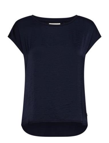 Top Natalie Color Tops T-shirts & Tops Short-sleeved Navy Lindex