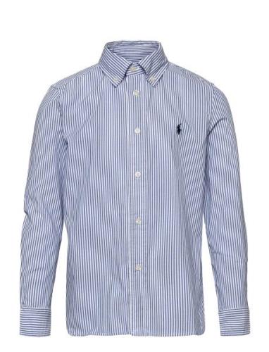 Slim Striped Oxford Shirt Tops Shirts Long-sleeved Shirts Blue Ralph L...