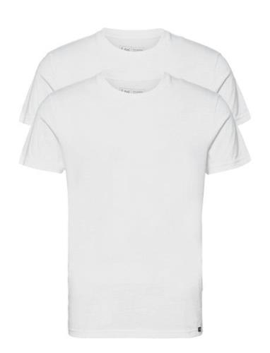 Twin Pack Crew Tops T-shirts Short-sleeved White Lee Jeans