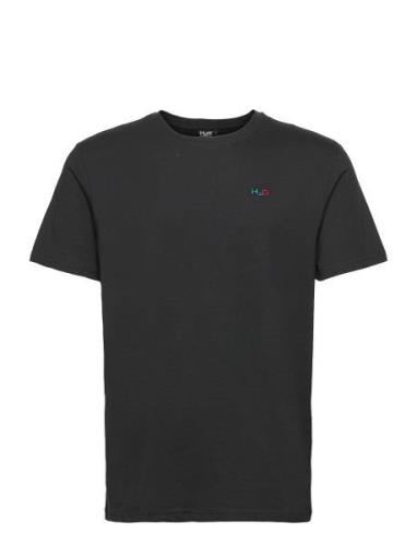 Base Tee Tops T-shirts Short-sleeved Black H2O