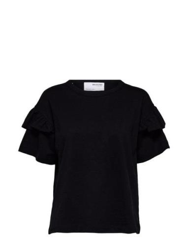 Slfrylie Ss Florence Tee M Tops T-shirts & Tops Short-sleeved Black Se...