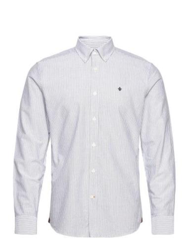 Douglas Stripe Shirt Tops Shirts Casual Blue Morris